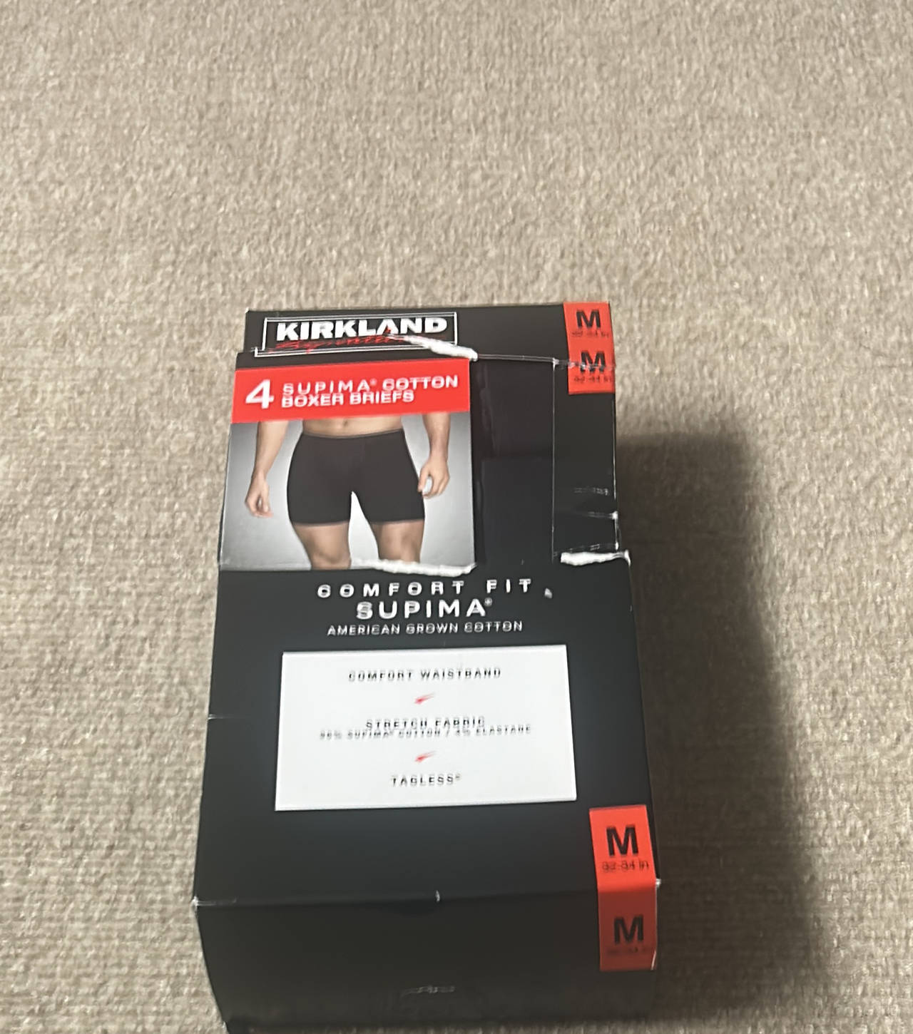 Kirkland Signature Supima Cotton Boxer Briefs 4-Pack