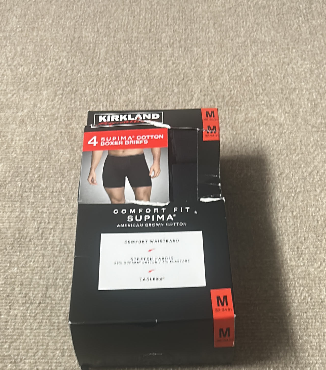 Kirkland Signature Supima Cotton Boxer Briefs 4-Pack