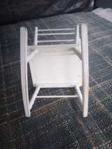 Vintage White Wooden Child's Rocking Chair - Image 1
