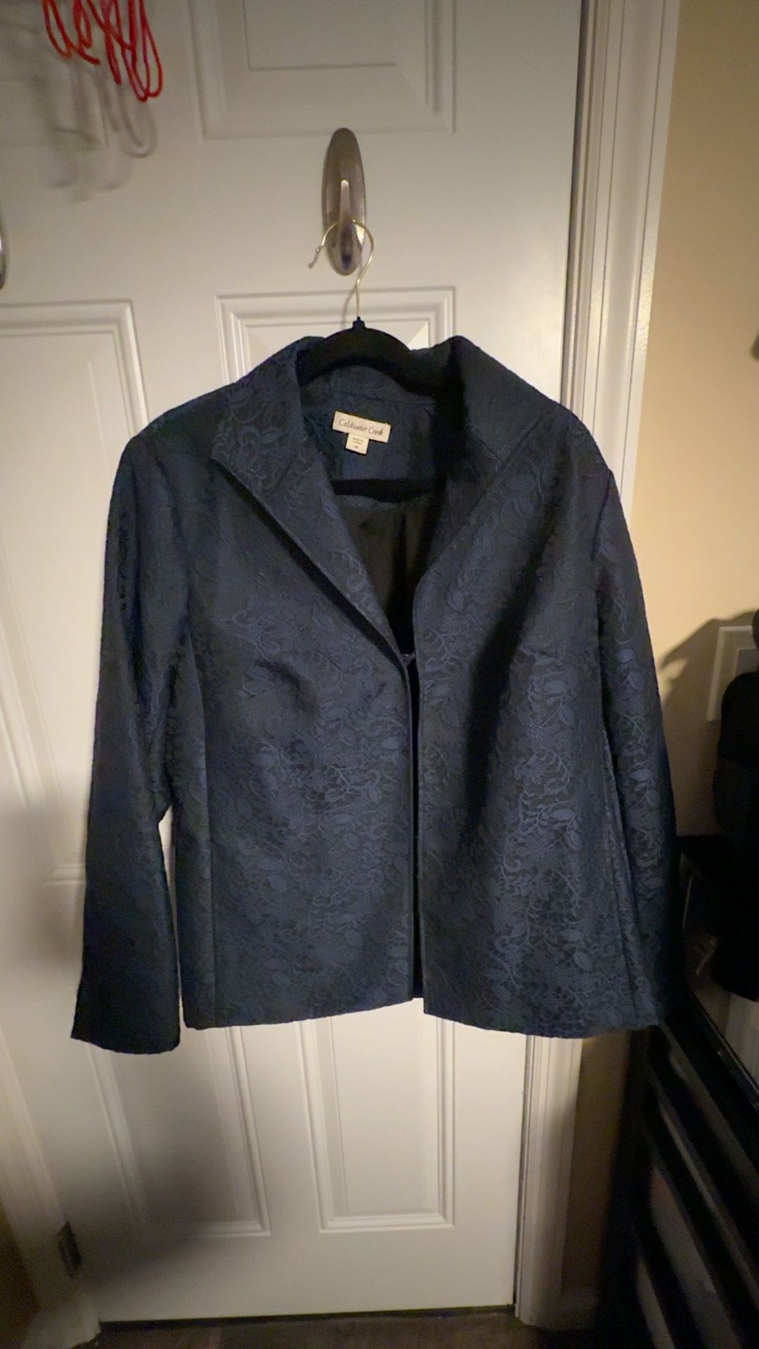 Coldwater Creek Women's Cropped Blue Blazer