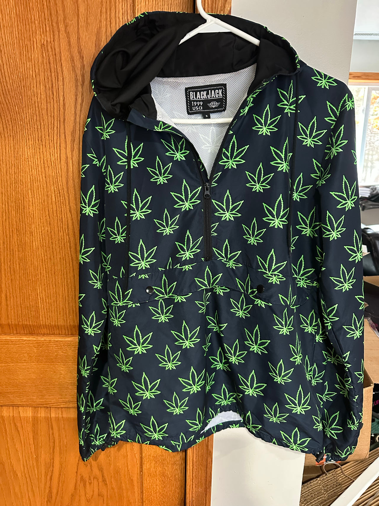 Black Jack 1999 USA Weed Leaf Anorak Windbreaker