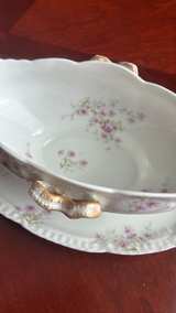 Bavaria Limoges Pink Floral Gravy Boat - Image 2