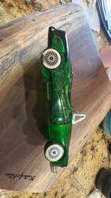Avon Green Glass Car After Shave Bottle  - Image 3