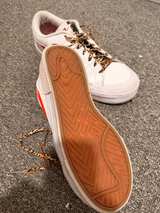 Nike Court Legacy White Bright Crimson Leopard Laces - Image 3