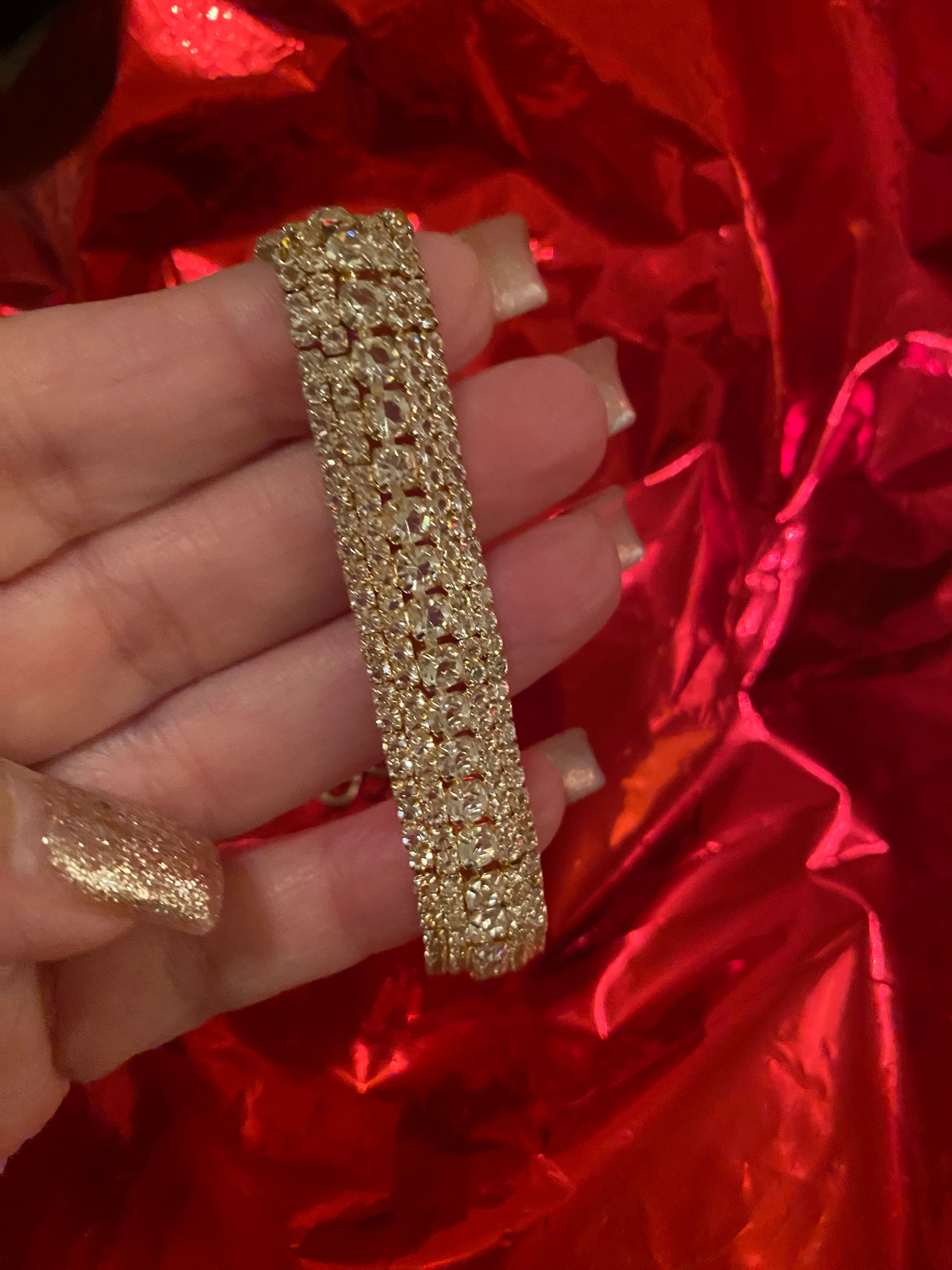 Gold Tone CZ Tennis Bracelet - Image 4