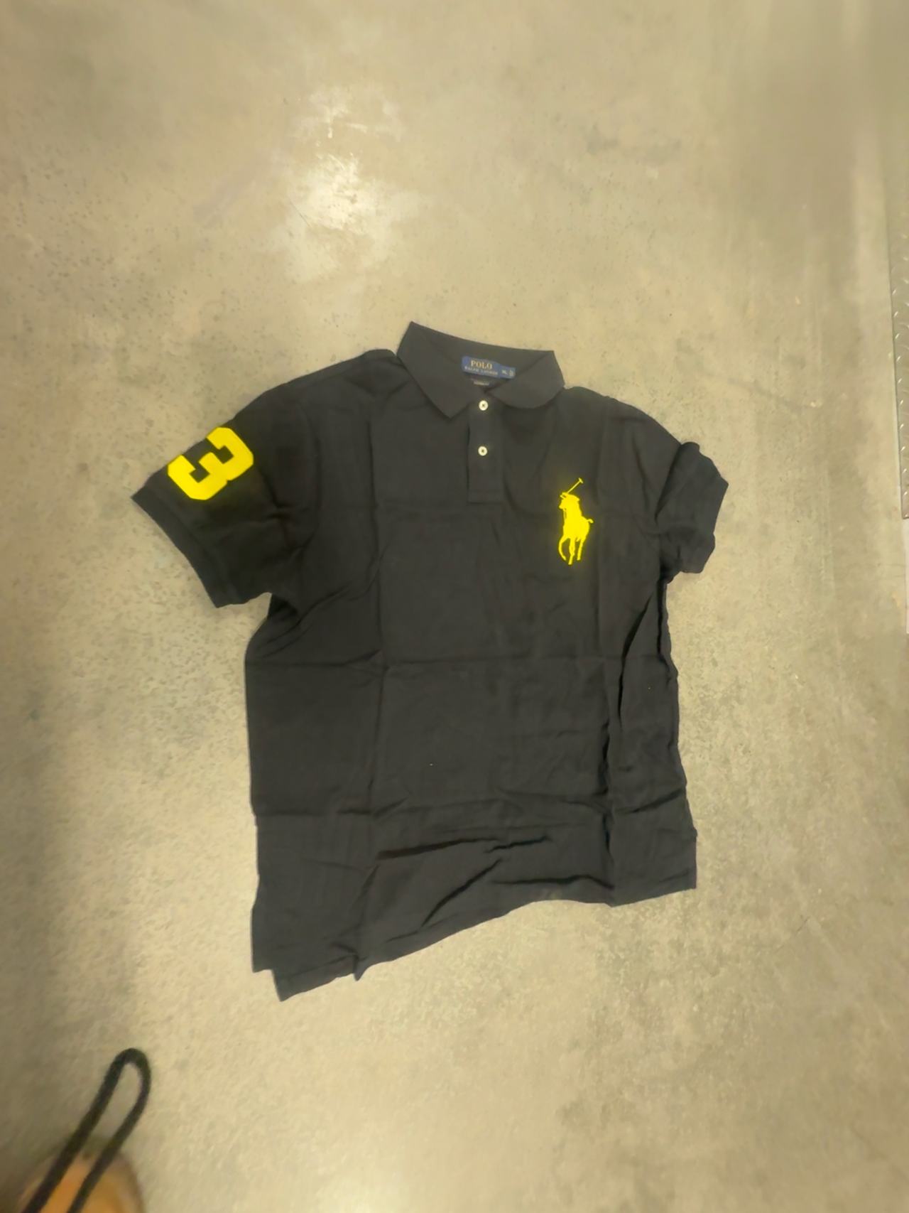 Ralph Lauren Polo Shirt Black Big Pony Logo
