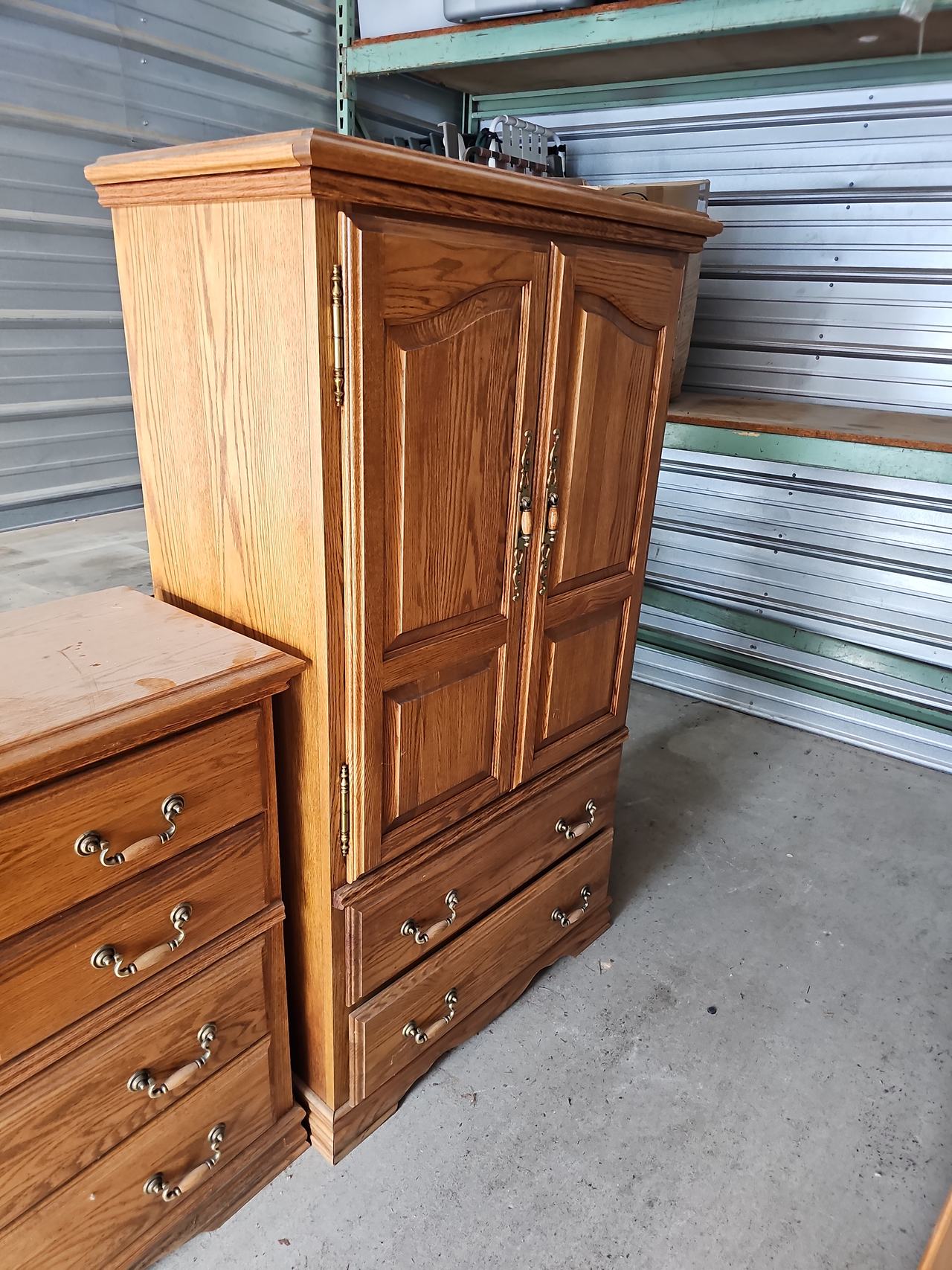 Oak Dresser set