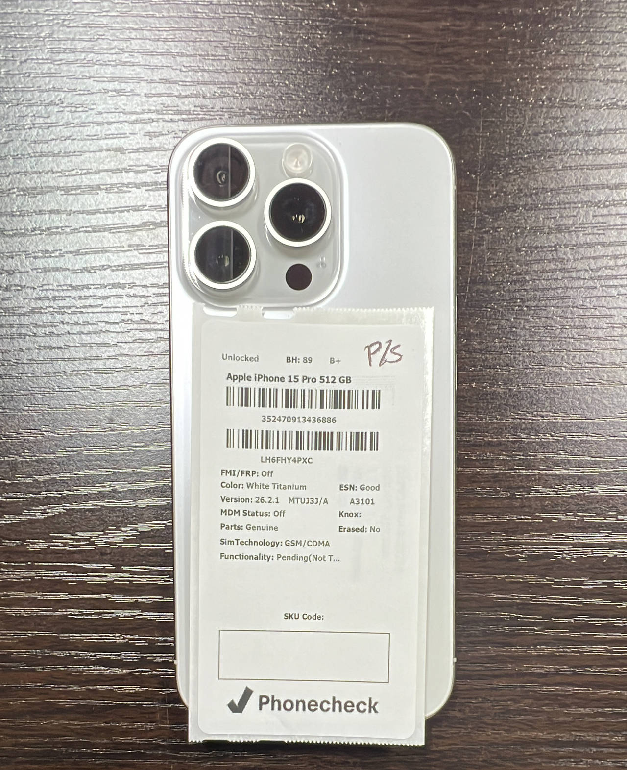 Apple iPhone 15 Pro 512 GB White Titanium - Physical Sim