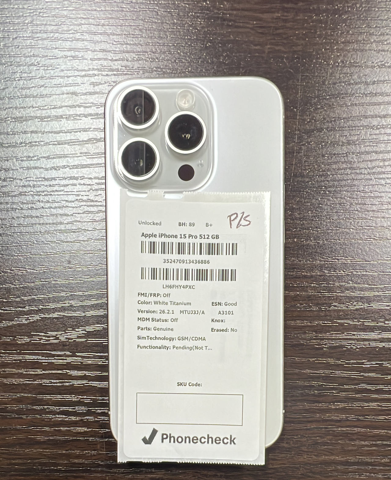 Apple iPhone 15 Pro 512 GB White Titanium - Physical Sim