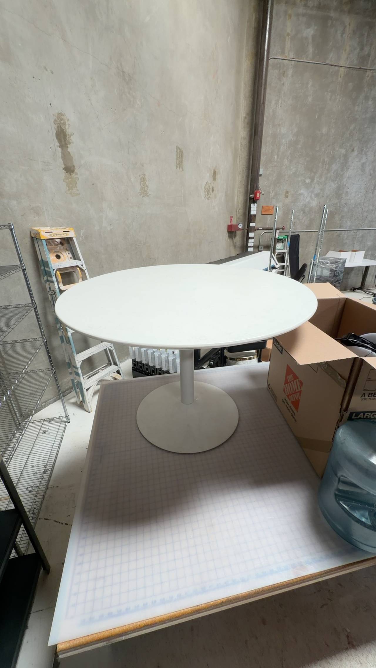 White Round Dining Table