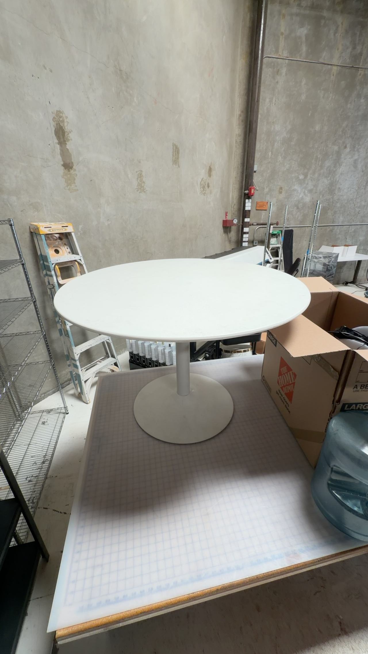 White Round Dining Table