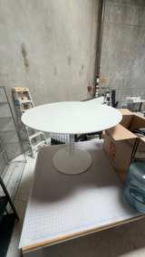 White Round Dining Table - Image 1