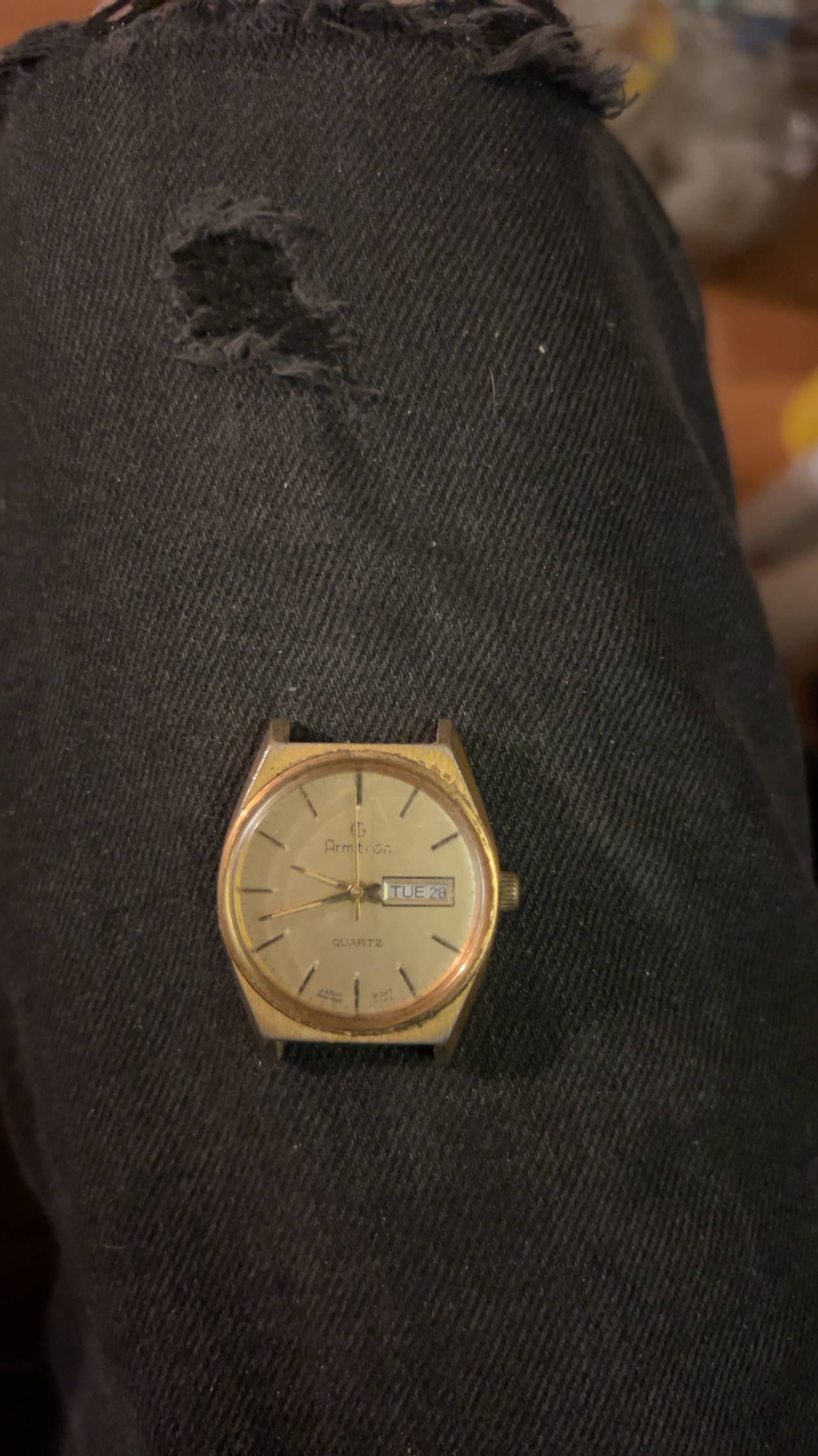 Armitron Gold Tone 33mm Day/Date Quartz Men's Watch