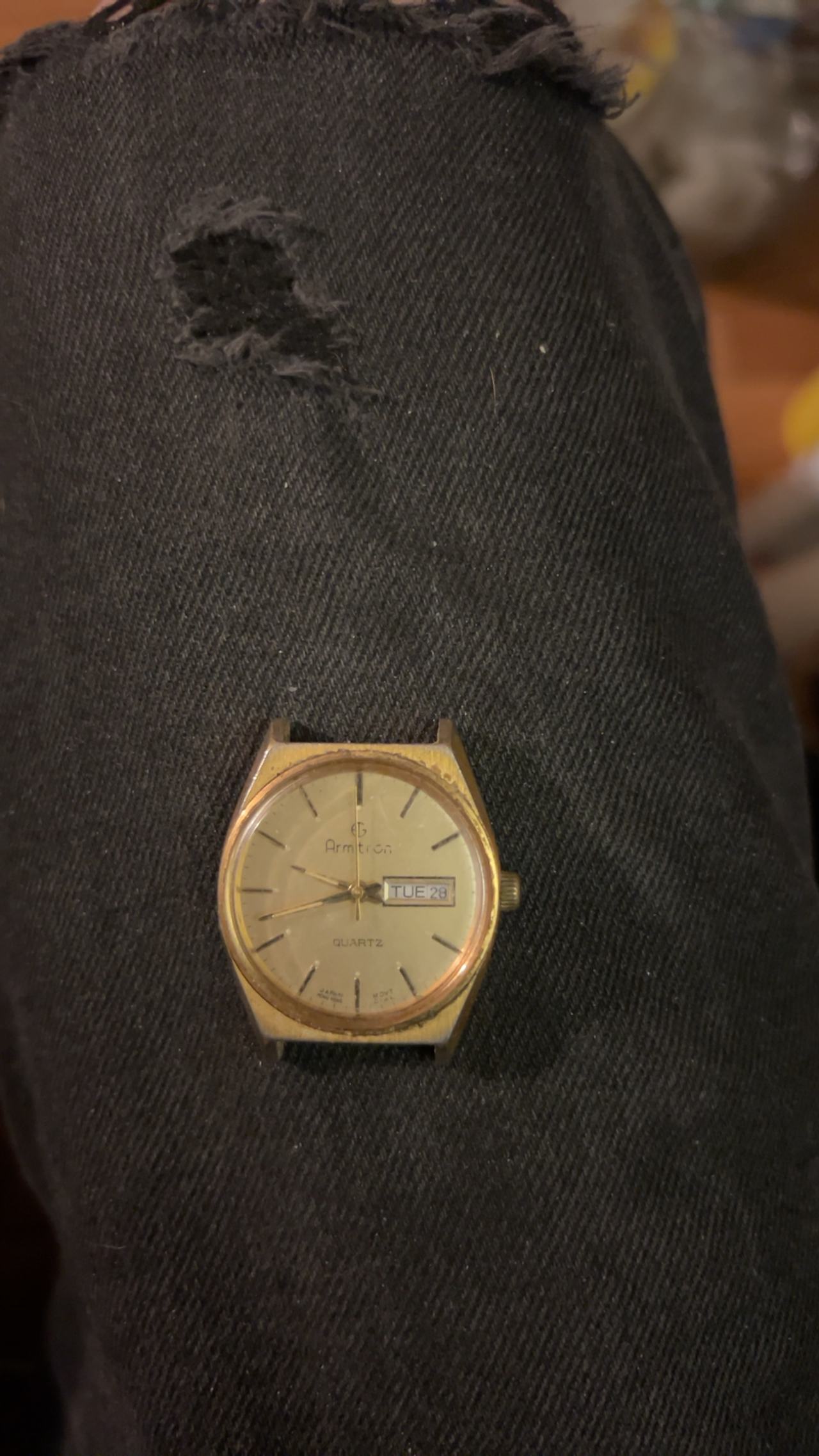 Armitron Gold Tone 33mm Day/Date Quartz Men's Watch