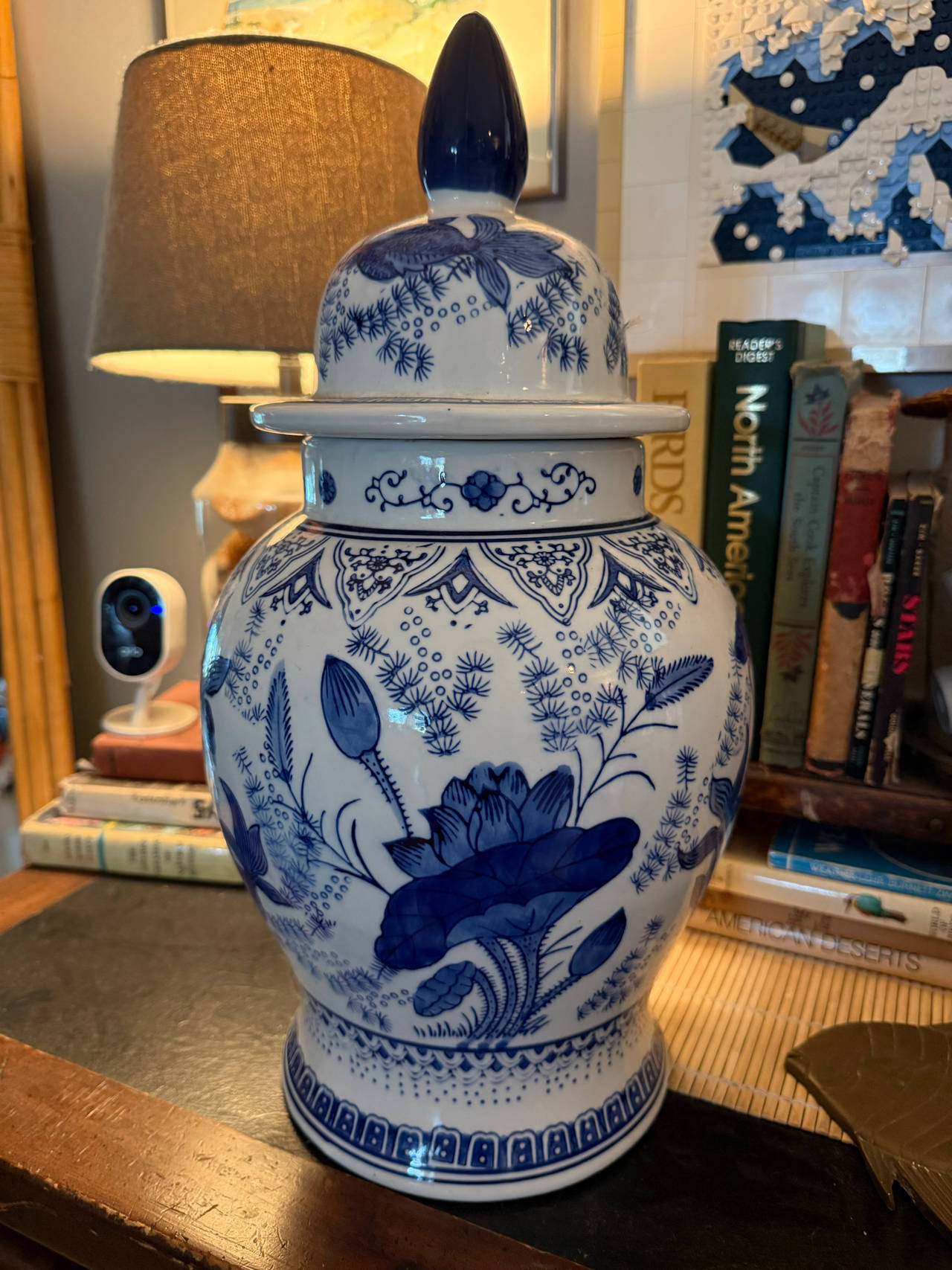 Blue and White Chinoiserie Ginger Jar