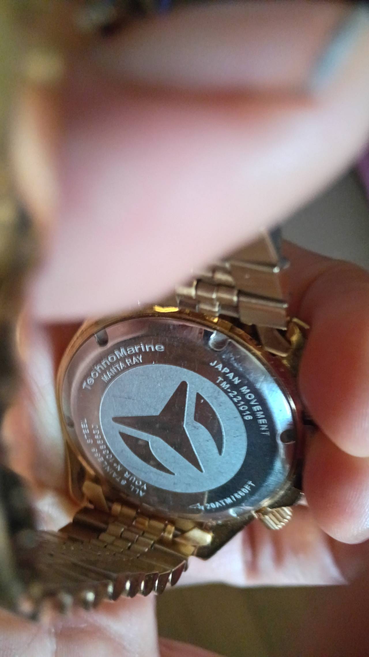 TechnoMarine Manta Ray TM-221016 Gold-Tone Watch
