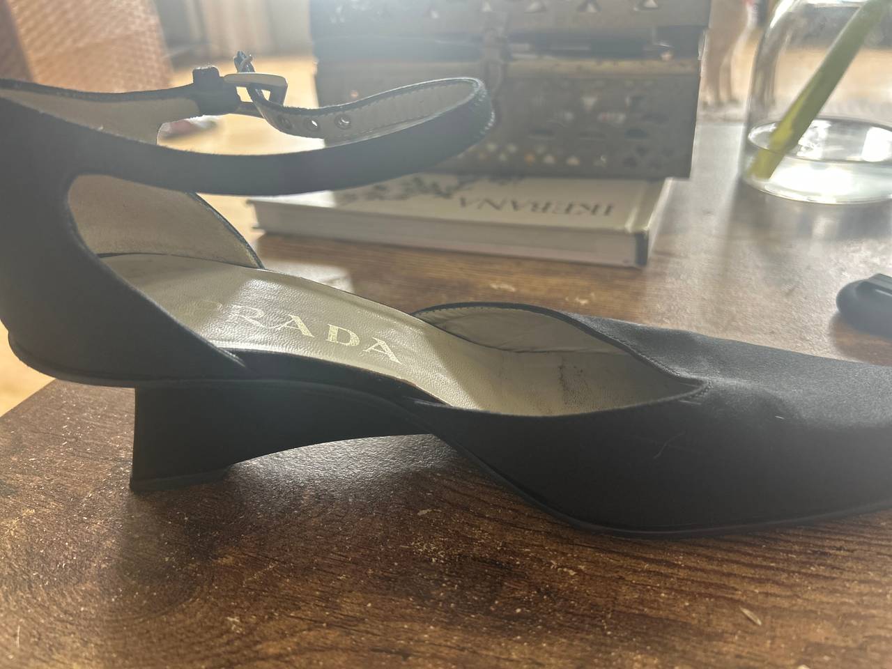 Prada Black Kitten Heel Pump