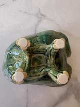 Handmade Ceramic Frog and Lotus Lily Pad Bowl - Image 3