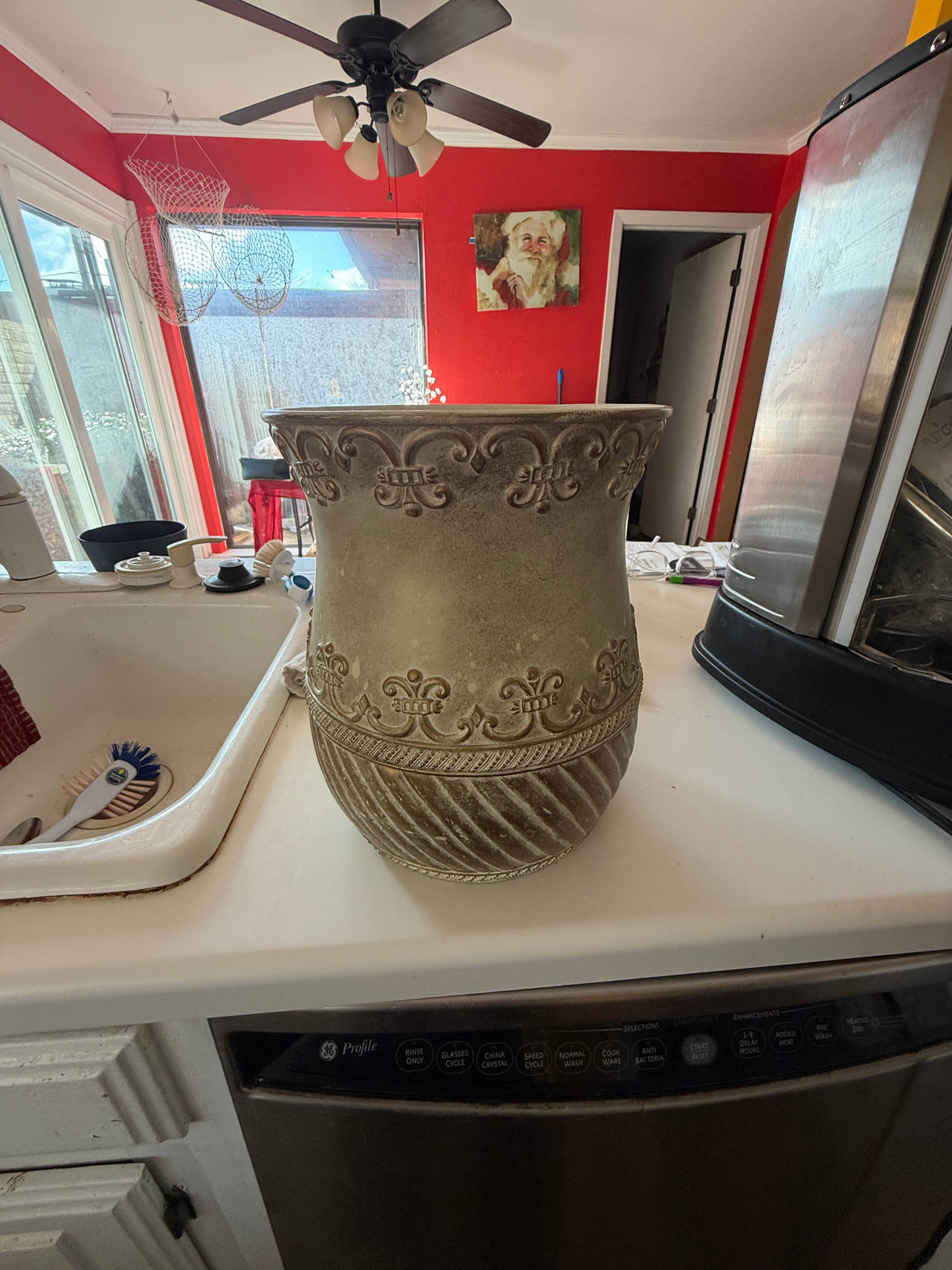 Ornate Ceramic Planter Pot
