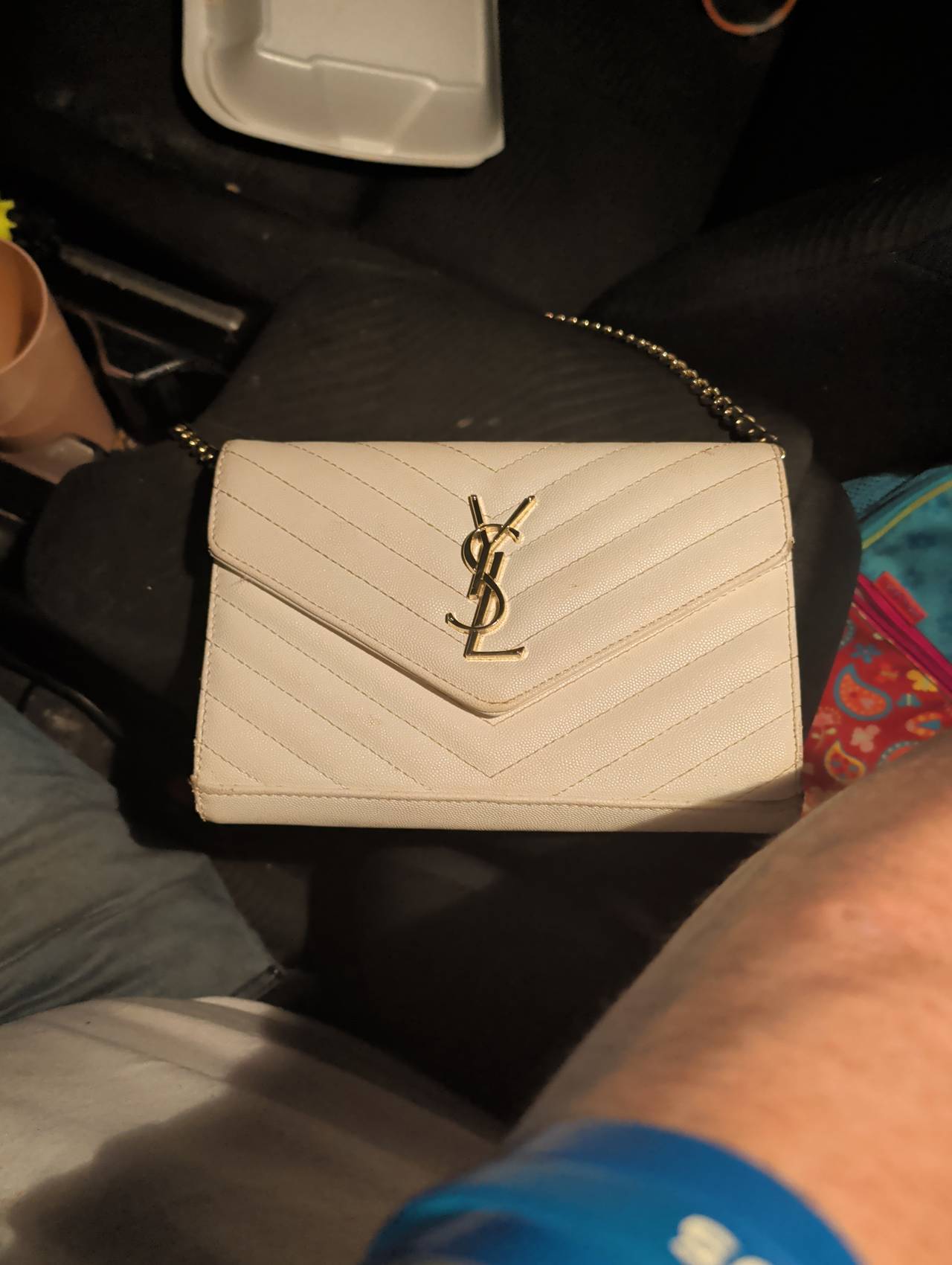 Saint Laurent Cassandre Matelassé Wallet on Chain