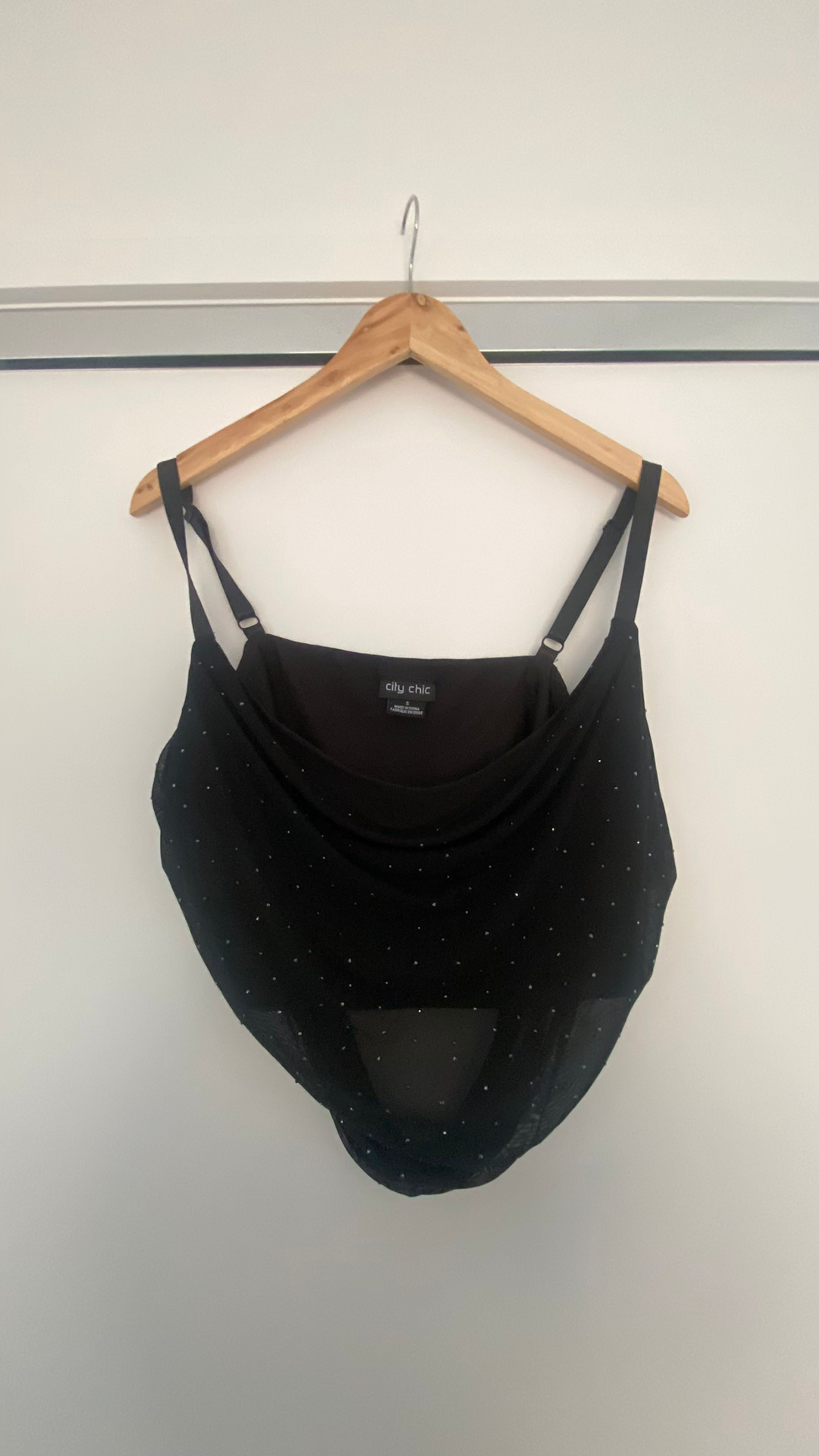 City Chic Black Ruched Maxi skirt and top - Image 2