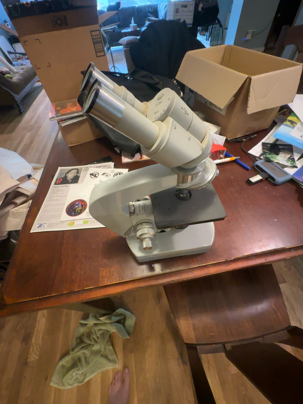 American Optical Spencer Binocular Microscope