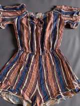 True Luck Striped Flutter Sleeve Romper - Image 4