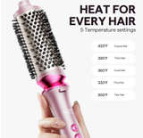 Wavytalk Heatwave Pro Ionic Thermal Brush Set, 3-Size Heated Round Brush Pink - Image 5