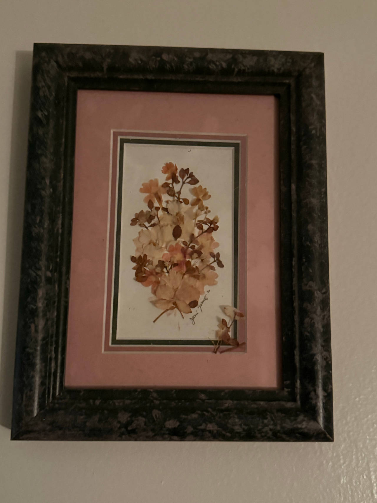 Jean Spicer Framed Pressed Flower Art