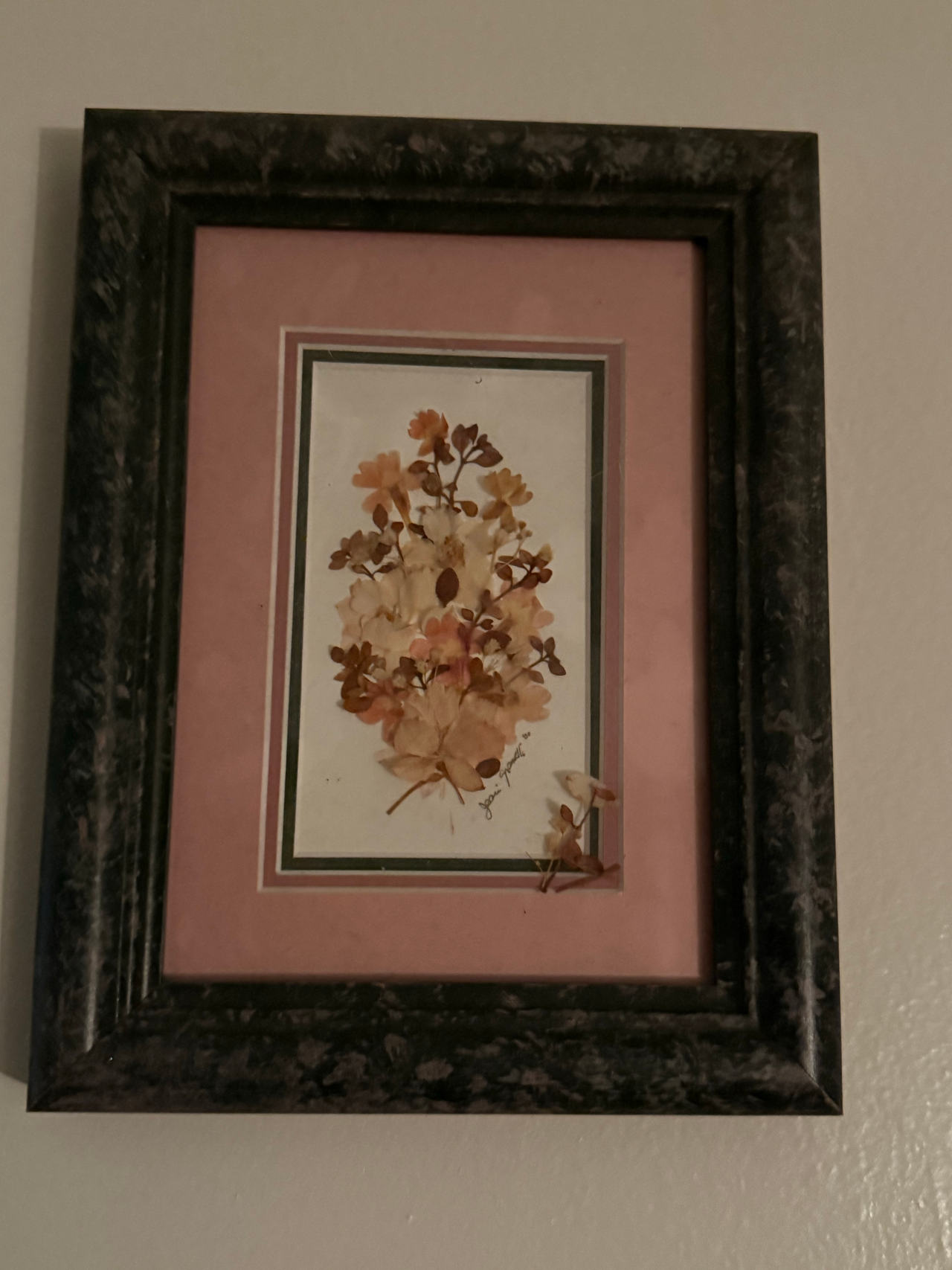 Jean Spicer Framed Pressed Flower Art