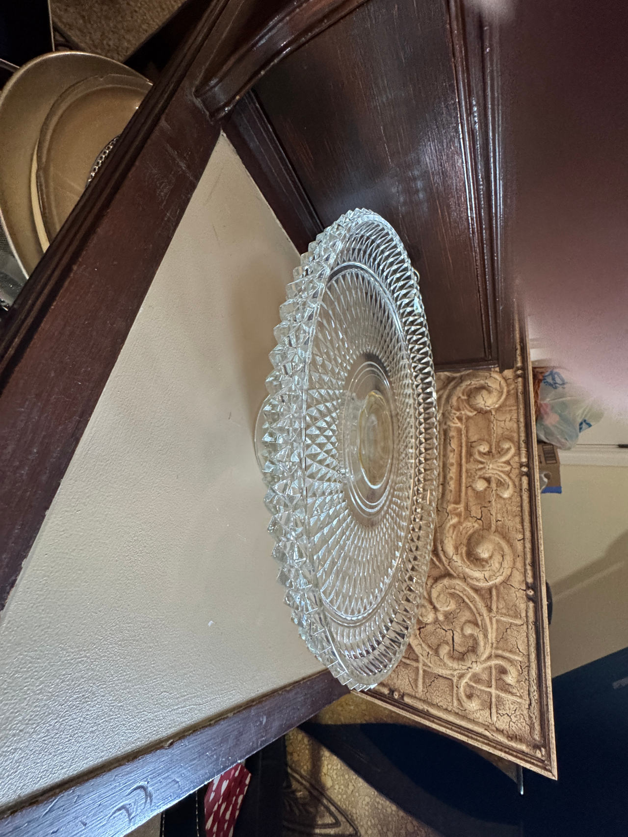 Pressed Glass Serving Platter