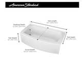 American Standard 60” x 30” Left Drain Curved Alcove Bathtub - Brand New - Image 4
