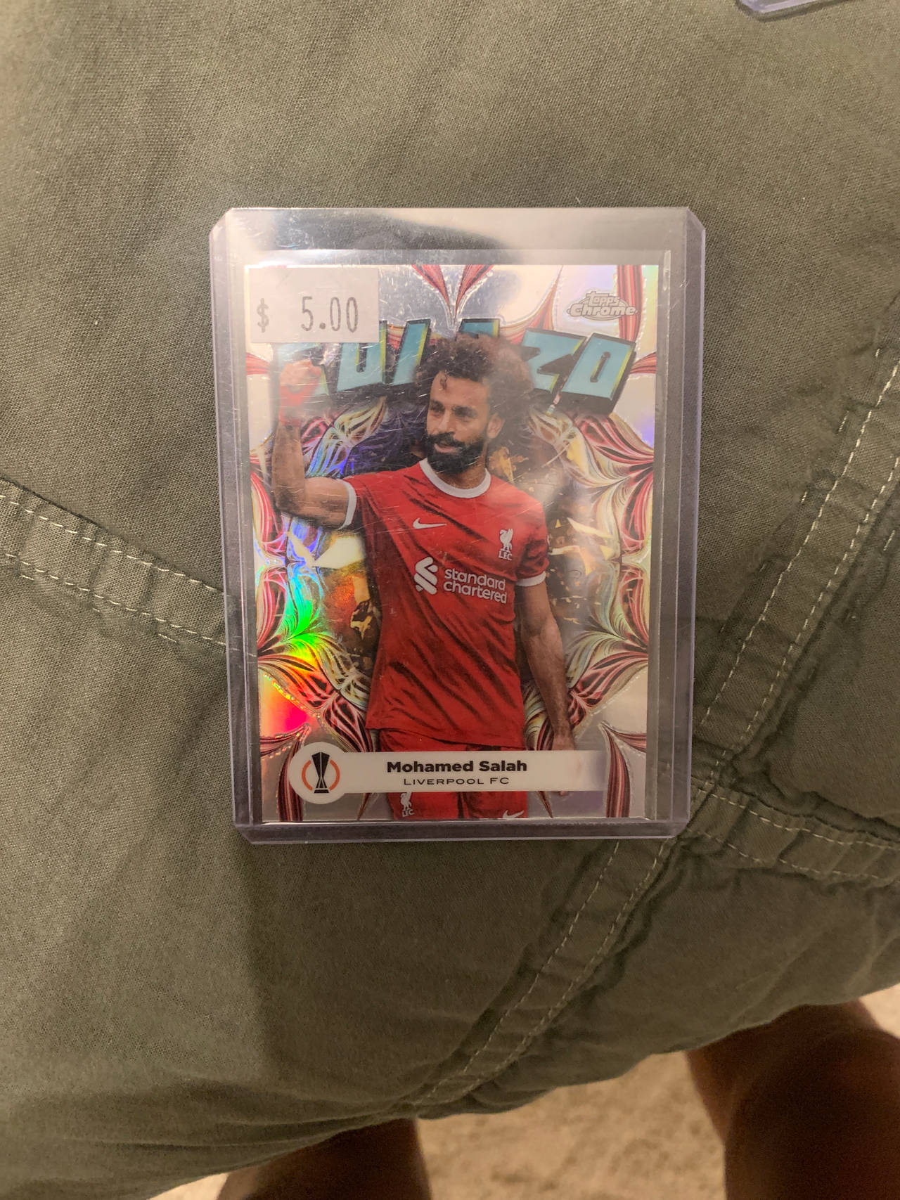 Topps Chrome UEFA Golazo Mohamed Salah Soccer Card
