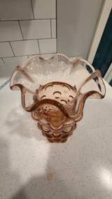 Fenton Pink Hobnail Ruffled Glass Vase - Image 5