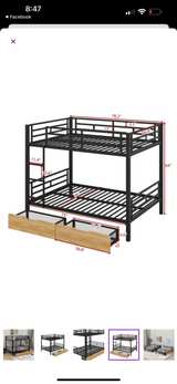 Metal Bunk Bed with Storage Drawers - Image 3
