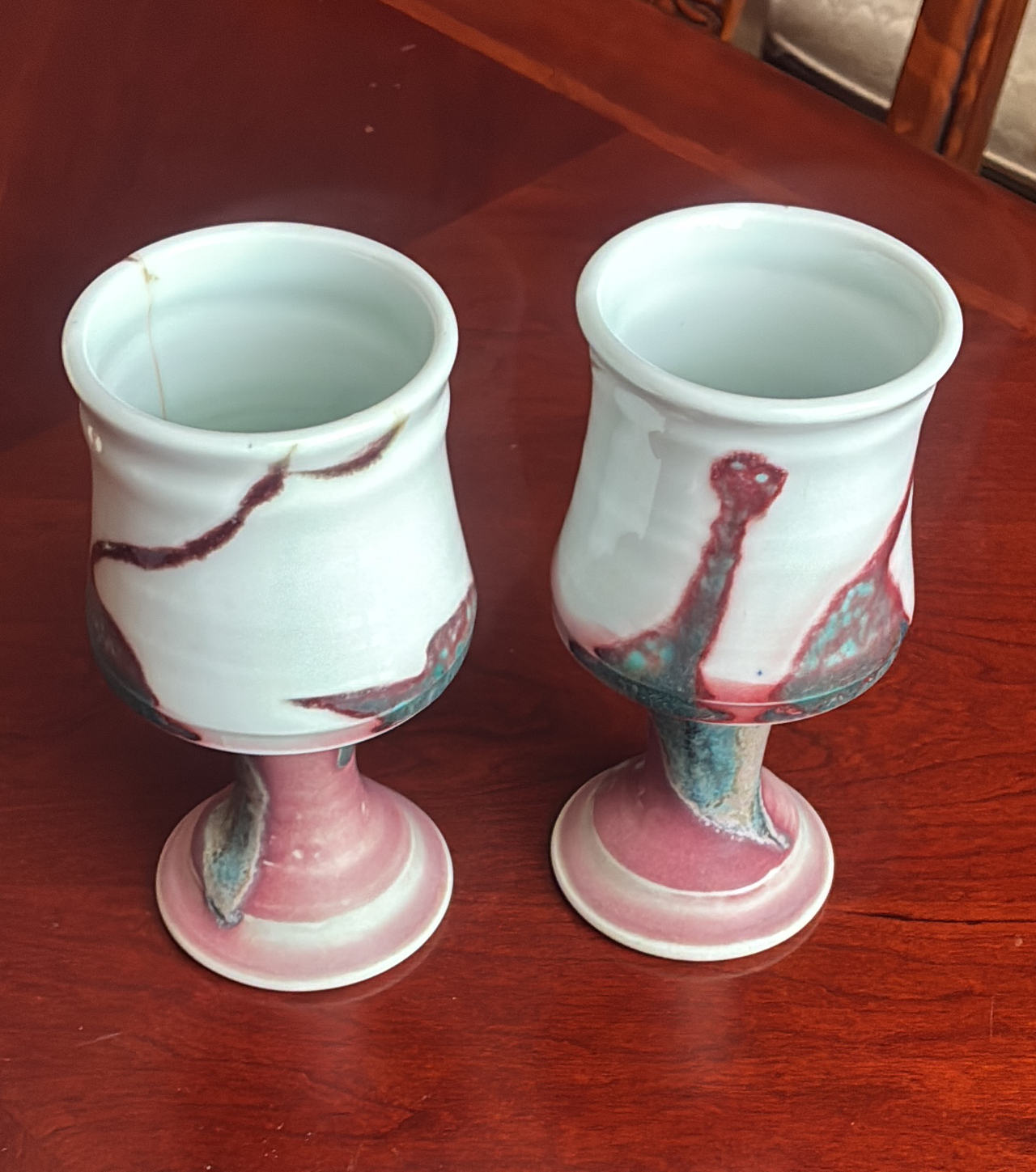 Handmade Studio Pottery Ceramic Goblets