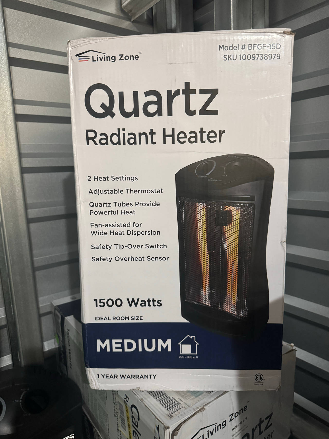 New Living Zone Quartz Radiant Heater BFGF-15D