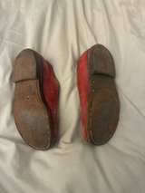 Antique Handmade Children's Red Leather Shoes (1860-1910) - Image 4
