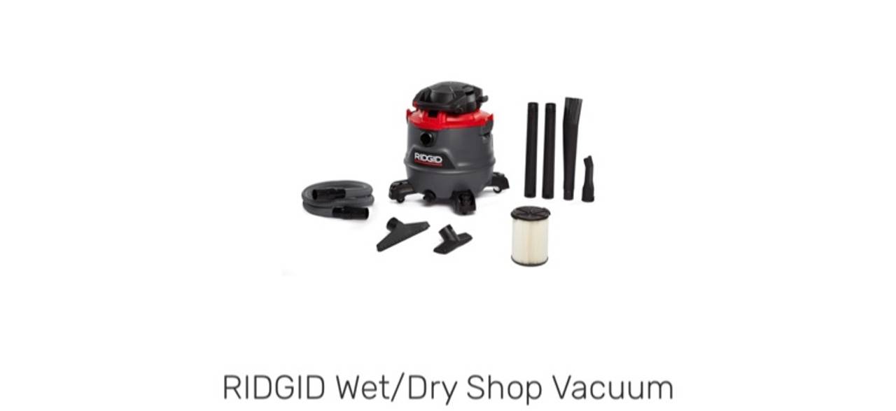 Ridgid RT1400 14-Gallon Wet/Dry Vacuum Red