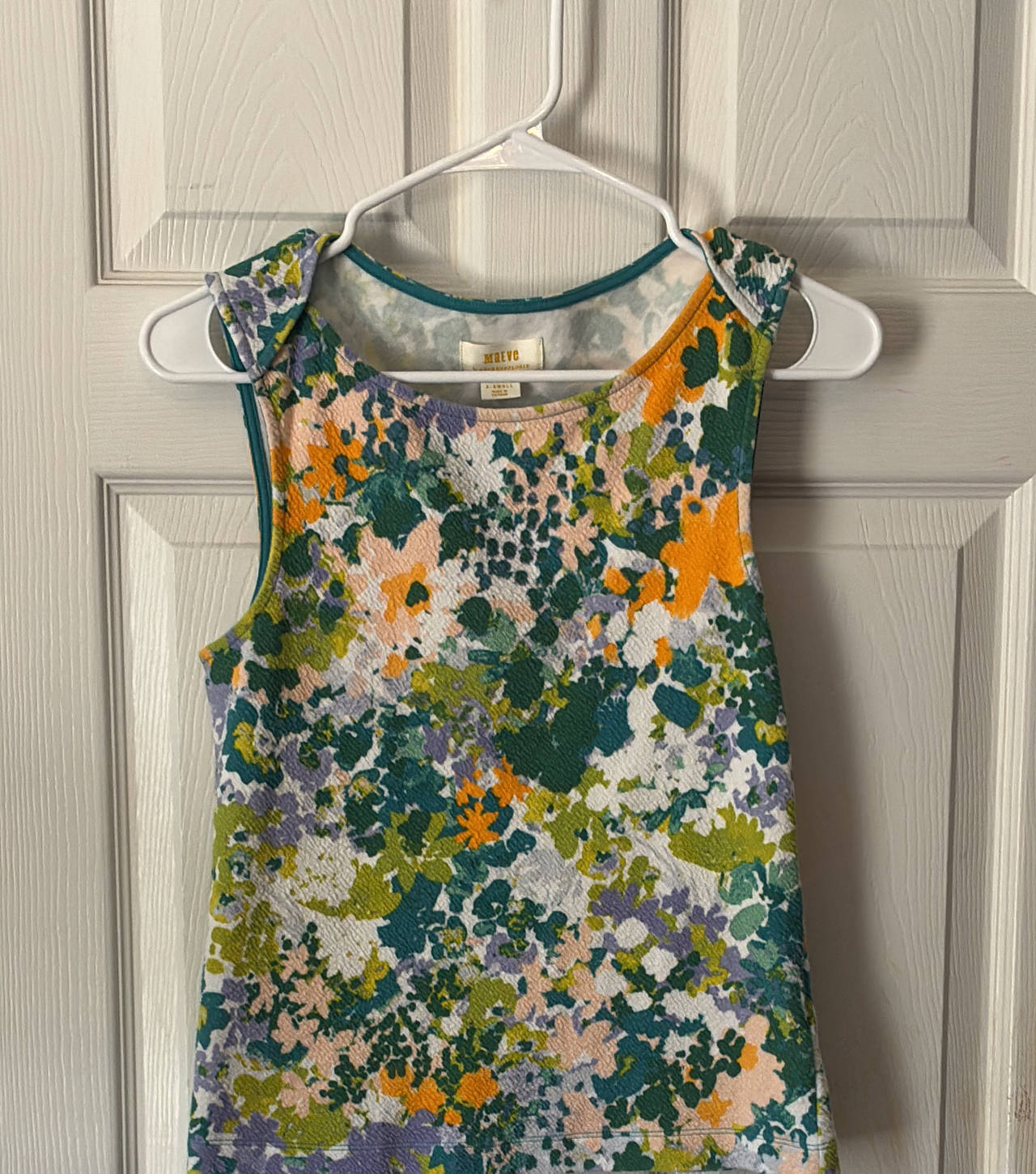 Maeve Anthropologie Textured Floral Tank Top
