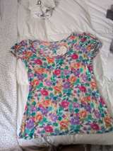 Vintage Floral Puff Sleeve Scoop Neck Top - Image 2