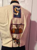 Halloween Novelty Vest Women LG Handmade Vintage Scarecrow  - Image 4