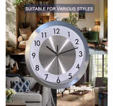 Silent Wall Clock Battery Operated,Modern Metal Wall Clock Decorative for Living - Image 4