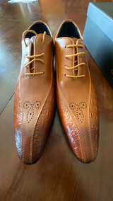 Grimentin Men's Alligator Print Oxford Dress Shoes - Image 2