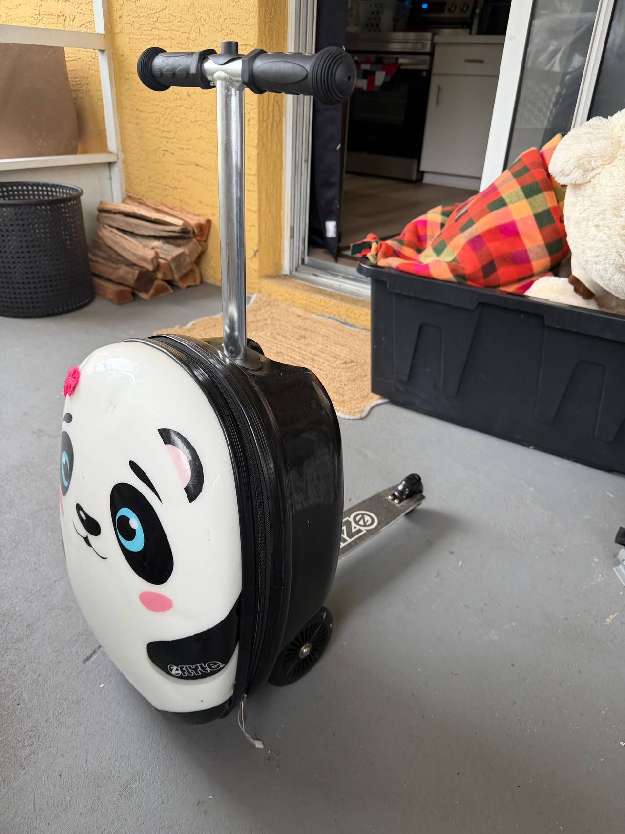 Zinc Flyte Kids Luggage Scooter Panda