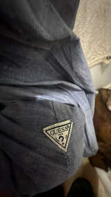Guess Blue Eyelet shirt: XS - Image 4