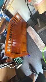 Mission Style Wood Storage Bench - Image 5