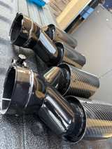 Dual Carbon Fiber Exhaust Tips 3" Inlet (Pair) - Image 4