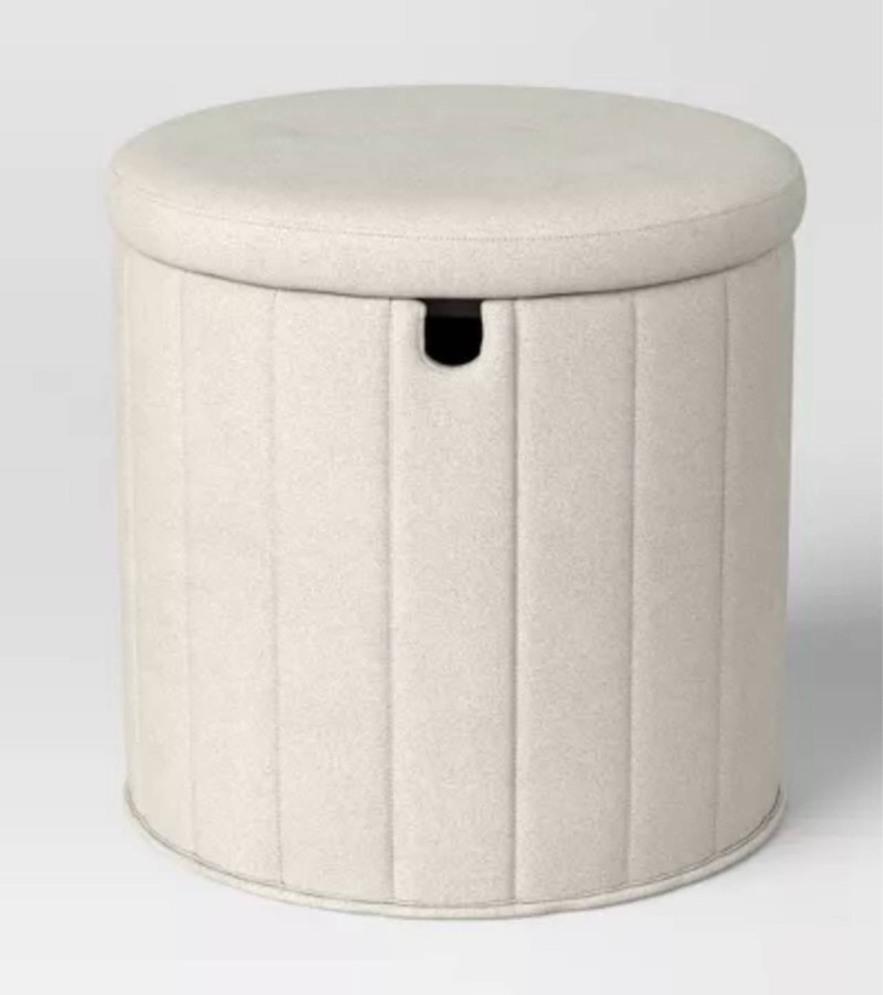 Target Folding Round Storage Ottoman Cream