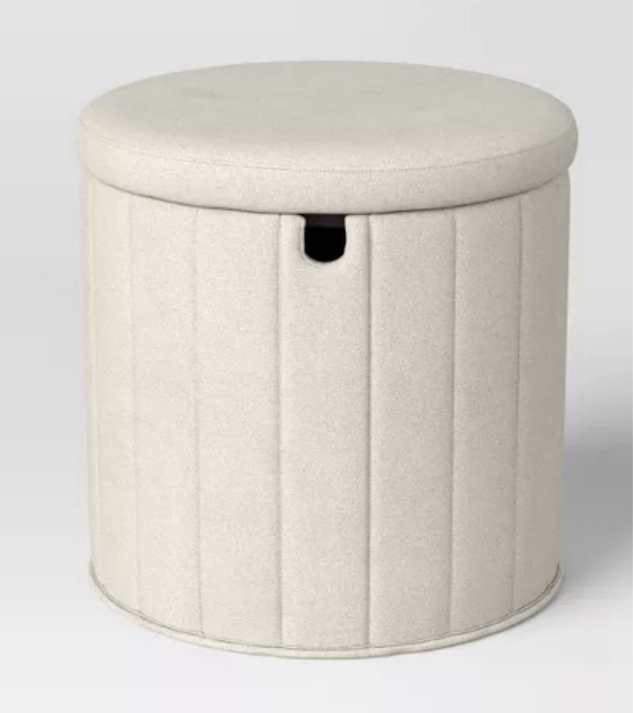 Target Folding Round Storage Ottoman Cream